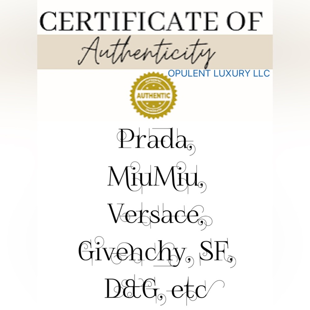 COA Certificate of Authenticity (Other Luxury Brands)